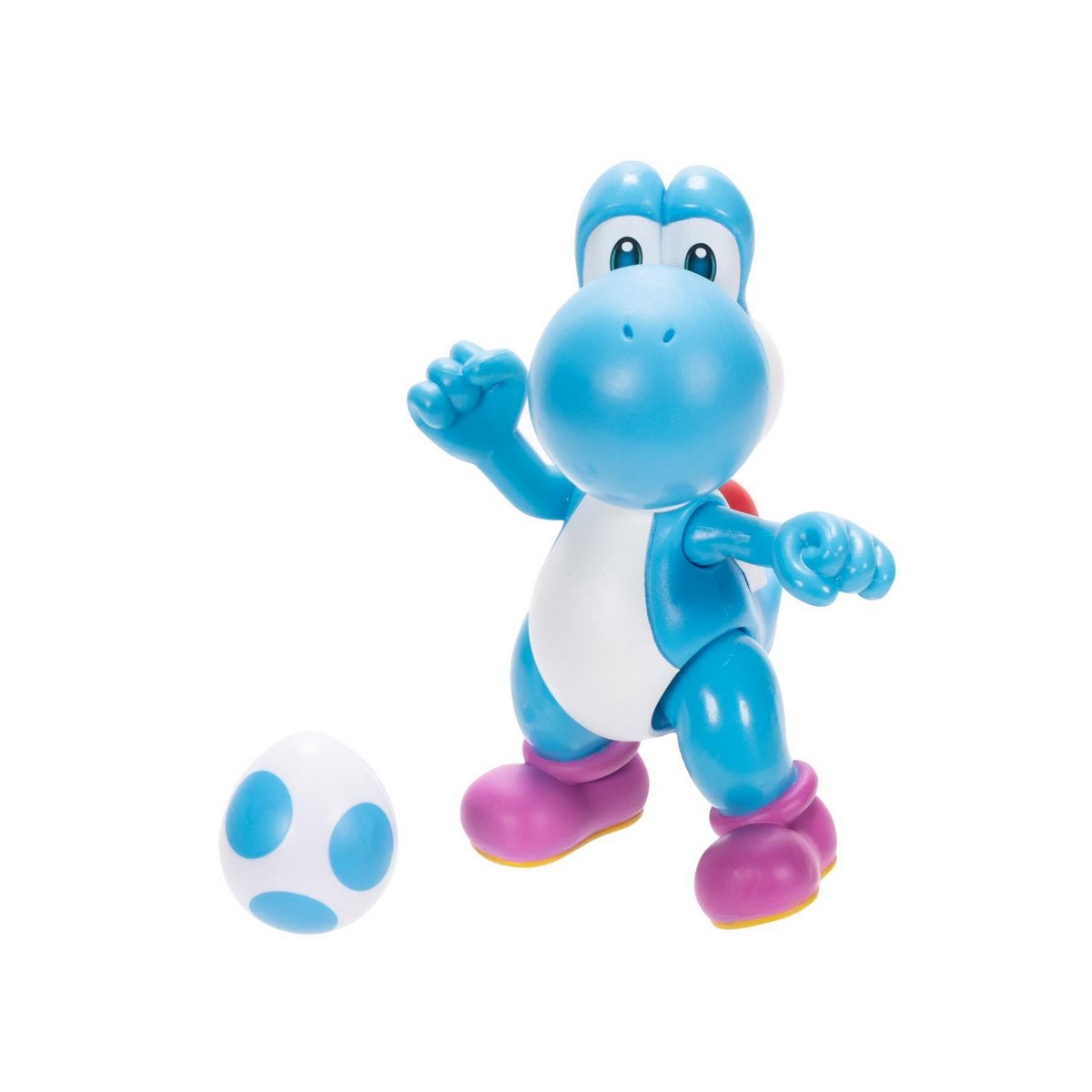 Figuras Super Mario - Yoshi Celeste Con Huevo